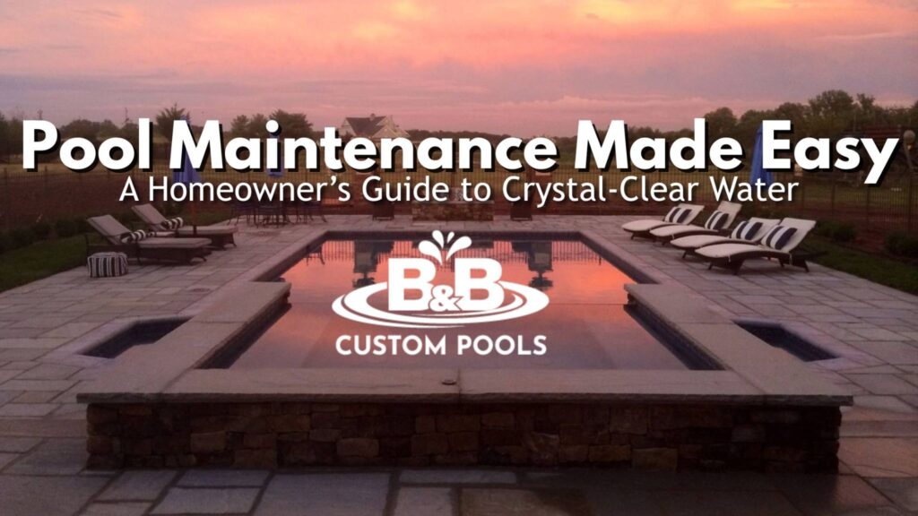 Pool Maintenance Made Easy: A Homeowner's Guide to Crystal-Clear Water. A custom-made pool beneath a beautiful rose-colored sunset.