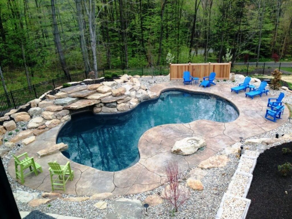 A custom pool in the Lehigh Valley, Pennsylvania.